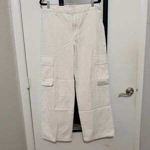TNA Off-White Cargo Pants